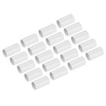 sourcing map PVC Conduit Coupler Straight Fittings 20mm Terminating for Hose Electrical Conduit Pack of 10