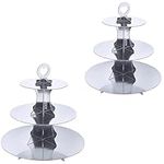 2 Pack Cupcake Stand for 24 cupcakes 3-Tier Cake Stand cardboard, Perfect for Wedding, Birthday Party, Baby Shower and Graduation