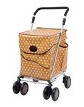 Sholley Deluxe Shopping Trolley (Petite for 5'3" and under) 4 wheels, Folding utility cart, Strong & Stable, Aids Mobility (Pimlico)