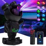 Star Projector Galaxy Light Projector for Bedroom, Starry Night Light Projector with Music Speaker, Voice/Remote Control, Timer, Ocean Wave Projector for Kids, Adults, Ceiling, Room Decor