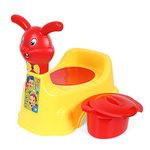 Nabhya Rabbit Baby Potty Training Seat- Chair for Kids- Infant Potty Toilet Chair with Removable Tray & Closing Lid (Yellow)