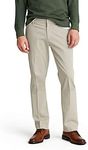 Dockers Men's City Trouser Straight Fit Smart 360 Tech Pants, Warm Ash, 33W x 32L