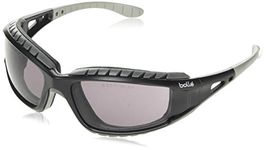 Bolle TRACPSF Tracker Glasses Nylon Frame Anti-Scratch and Fog Lens, Black/Smoke