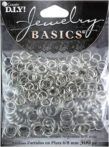 Jewelry Basics Cousin 6/8mm Split Ring, Silver, 300-Piece