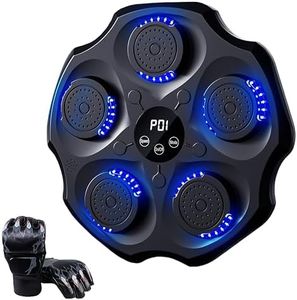 YCJYZLF Music Boxing Machine, Smart Bluetooth Music Punching Machine with Gloves, Interactive Punching Trainer, Large Size Wall Mounted Electronic Boxing Target for Adults Kids, 9 Modes & 9 Speeds