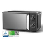 COMFEE' 19L 700W Black and Mirror Mini Microwave Oven, Compact Design, InverTech and Quick Defrost Function, 5 Cooking Power Levels with Kitchen Manual Timer - Mirror Design CMO-MP012ND(MB)