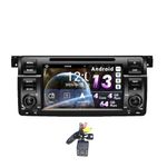 Amaseaudio Real Android 13 Octa core 4GB+64GB Car Radio, Wireless Carplay Android Audo, In-Dash DVD player, DSP+, 1 Din Compatible with BMW E46 3 Series 1999-2004, 7" Touchscreen, Wifi Bluetooth 5.0