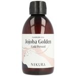 Nikura Jojoba Oil Golden - 250ml | For Skin, Hair Growth, Face, Body, Scalp, Eyelashes & Nails | Moisturising & Hydrating | For Essential Oils | Natural, Vegan & UK | BPA Free