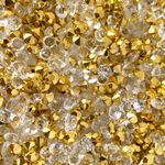 4500 Pieces 6mm Mini Fake Diamond Crystal Scatter Gems for Arts and Crafts and Wedding Table Decoration Home and Party Decoration in Gold and Clear (Gold)