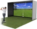 GoSports 14 x 8 ft Golf Simulator Enclosure Net - Complete Set with Frame and HD Impact Screen Kit
