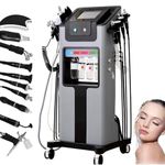 YMLUKzun 10 in 1 Water Oxygen Hydra-Facial Machine - Deep Facial Cleansing, Aqua Peeling, Hydrogen Oxygen Spray, Eye Lifting and Skin Rejuvenation, Hydro Facial Beauty Machine for SPA Salon Home