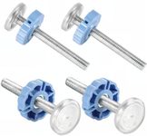 4 Pack Pressure Mounted Baby Gates Threaded Spindle Rods M10 Walk Thru Gates Accessory Screw Bolts Kit for Baby Safety Gates Pet Dog Gate Stair Gates(Blue)