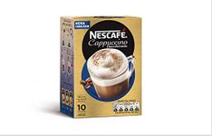 Nescafe | Instant Coffee | Cappuccino Decaf | 10 Sticks Per Pack 125gr/4.41oz