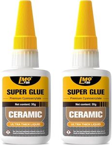 Ceramic Super Glue Liquid, Clear Instant Cyanoacrylate Adhesives for Ceramic Repair Food Safe, All Purpose CA Glue for Shoe Plastic Leather Glass Model Metal Wood Pottery Porcelain Mugs Clay Dishes