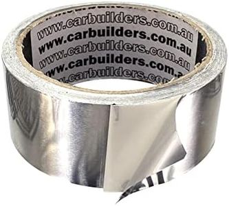 Car Builders Aluminium Foil Tape, Silver, 1 x 10m Roll