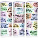 ATHAND Teacher Gifts,Teacher Daily Affirmations Gift,Teacher Positive Quotes Coffee Mug,20oz Insulated Skinny Tumbler with Lid