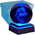 Conalisk 3D Axolotl Crystal Ball Night Light, Upgraded 3.15 Inch Glass Ball Gamepad Axolotl Lamp with LED Base, Birthday Holiday Xmas Gifts for Boys Girls Friends (Game Axolotl)