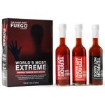 The Good Hurt Fuego by Thoughtfully, World's Most Extreme Hot Sauce Variety Pack, Includes Carolina Reaper and Ghost Pepper Hot Sauces, Set of 3