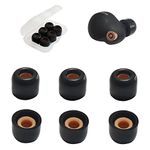 Memory Foam Ear Tips for Sony WF-1000XM4/WF-C500 Earbuds Tips Sony LinkBuds S WF-1000XM4 Replacement Tips Fit Charging Case Earbuds Cover 3 Pairs Small Black