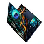 FineArts Full Panel Laptop Skins Upto 15.6 inch - No Residue, Bubble Free - Removable HD Quality Printed Vinyl/Sticker/Cover - Hare Krishna Feather