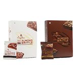 LOYKA Almond Brittle Combo-Classic(12 Pcs)&Brownie(12 Pcs) Any-Time Snack Choco&Nut Dryfruit Delicacy Roasted California Almonds(40%),Dark Choco,Salted Caramel,Crunchy Brownie Gift,408 Grams