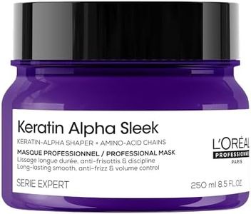 L’Oréal Professionnel Keratin Alpha Sleek Professional Hair Mask | Deeply Nourishes & Smooths, Long-Lasting Frizz Control, Instant Softness & Shine| Conditioner with Alpha-Keratin Complex For All Hair Types | 250ml