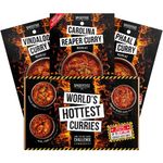 SPICENTICE World's Hottest Curry Recipe Kit Collection Gift - Naga Ghost Chilli Phaal Curry | Fiery Habanero Vindaloo | Carolina Reaper Curry | Gift for a Real Chilli Lover