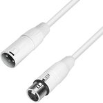 Ah Cables K4MMF0250 Snow 2.5 m Rean Male XLR Male to XLR Female Microphone Cable – White