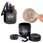POWER BEAST 2X Protein Powder and Supplement Funnel Keychain, Portable To-Go Container, Portable Protein Powder Container for The Gym Workouts, Fitness, and Travel 2-Pack.