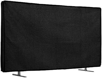 kwmobile Dust Cover for 75" TV - Linen TV Display Protector for TVs - Protect Your TV Screen - Black