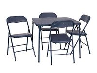 Flash Furniture Madison 5 Piece Navy Folding Card Table and Chair Set