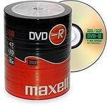 Accessory Land Maxell DVD-R 100 PacK Blank Discs Recordable DVD 16x 4.7GB 120 mins + Free Serena DVD Cleaning Wipe (Maxell DVD-R 100 Pack)