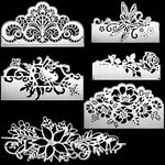 6 Pieces Metal Die Cuts Assorted Fl