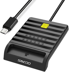 Type-C Saicoo® DOD Military USB Common Access CAC Smart Card Reader, compatible with Mac OS, Win (Support VA PIV card) (USB-C)