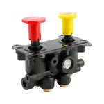 Misakomo 800257 MV-3 Dash Air Brake Control Valve, MV3 Trailer Parking Brake Valve Compatible with Peterbilt & International Commercial Heavy Duty Big Rig Truck, Bendix 065523 3/8 Push to Connect Port