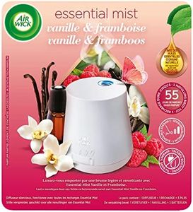 Difusor de aceites esenciales Essential Mist Vainilla y Frambuesa+ 1 Recambio Perfume Vainilla y Frambuesa 25 ML