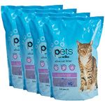 wilko Silica Cat Litter Crystals - Each Pack 3.8L - 4 Pack - Absorbent, Dust-Free & Odour Controlling - Economical & Long Lasting - Bundle - Make Cleaning Easier