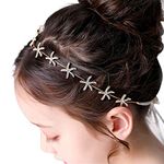 Flower Girl Tiara Starfish Headband Bridal Headpiece Hair Accessories for Wedding Party (Style-1)