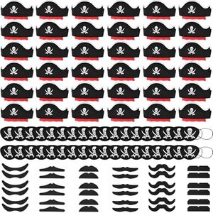 Halatool 108 Pcs Pirate Party Hat Set & Accessories for 36 Kids