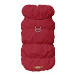 Dog Winter Coat,Warm Dog Coat Fleece,Puppy Dog Winter Vest, Waterproof Windproof Dog Jacket with D Ring,Dogs Cozy Fleece Lined Clothes for Small Medium Large Dogs（Dark Red,M）