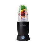 nutribullet Pro+ 1200 Blender 8 Piece Set - Smart Pre-Programmed Setting - Powerful 1200W Blends Ice & Nuts - Includes 700ml Cup, 900ml Cup, 2x Handled Rings & 2 Flit-Top Lids - Smoothie Maker - Black