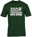 Hippowarehouse The only Way You'd be able to Make a Contribution to Science is if They Resume Sending Chimps into Space Unisex Short Sleeve t-Shirt (Specific Size Guide in Description) Forest Green