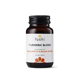 Fushi Turmeric C3 & BioPerine Extract High Strength, 60 Caps | 500 mg High Strength | Fresh-Ground | Min 95% Curcuminoids |Wholefood | Ethical & Vegan Society Approved | Manufactured in the UK