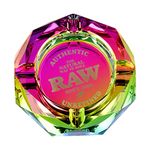 RAW Classic Rainbow Glass Ashtray, 12cm (Diameter) x 3cm (Height)