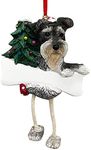 Schnauzer Ornament Gray and White w