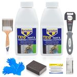 Paint Stripper for Wood, Paint Stripper for Metal - 2 x 500ml Paint Remover Solution Bundle - Paint Scraper Tool, Brush, Sanding Block, Gloves, Dust Sheet and Tips Card - by Decorator's Friend