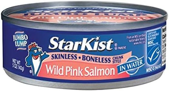 StarKist Wild Pink Salmon, Skinless, Boneless, 5 Ounce (Pack of 12)