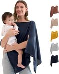 Momcozy Nursing Cover for Breastfeeding, Breathable Soft Privacy Poncho, Multi-Use Stroller Cover, Baby Blanket, and Stylish Scarf, Portable, Includes Laundry Bag