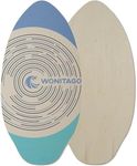 WONITAGO Skimboard with EVA Grip Pad and High Gloss Clear Coat, Durable Wooden Skim Boards for Kids and Adults, 41", Blue&Teal