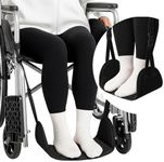 SPRING SEAON Wheelchair Foot Rest Hammock, Adjustable Leg Support Foot Sling with Soft Padded Base, Anti-Squeeze Footrest Replacement for Wheelchairs, Essential Wheelchair Accessories (Black)
